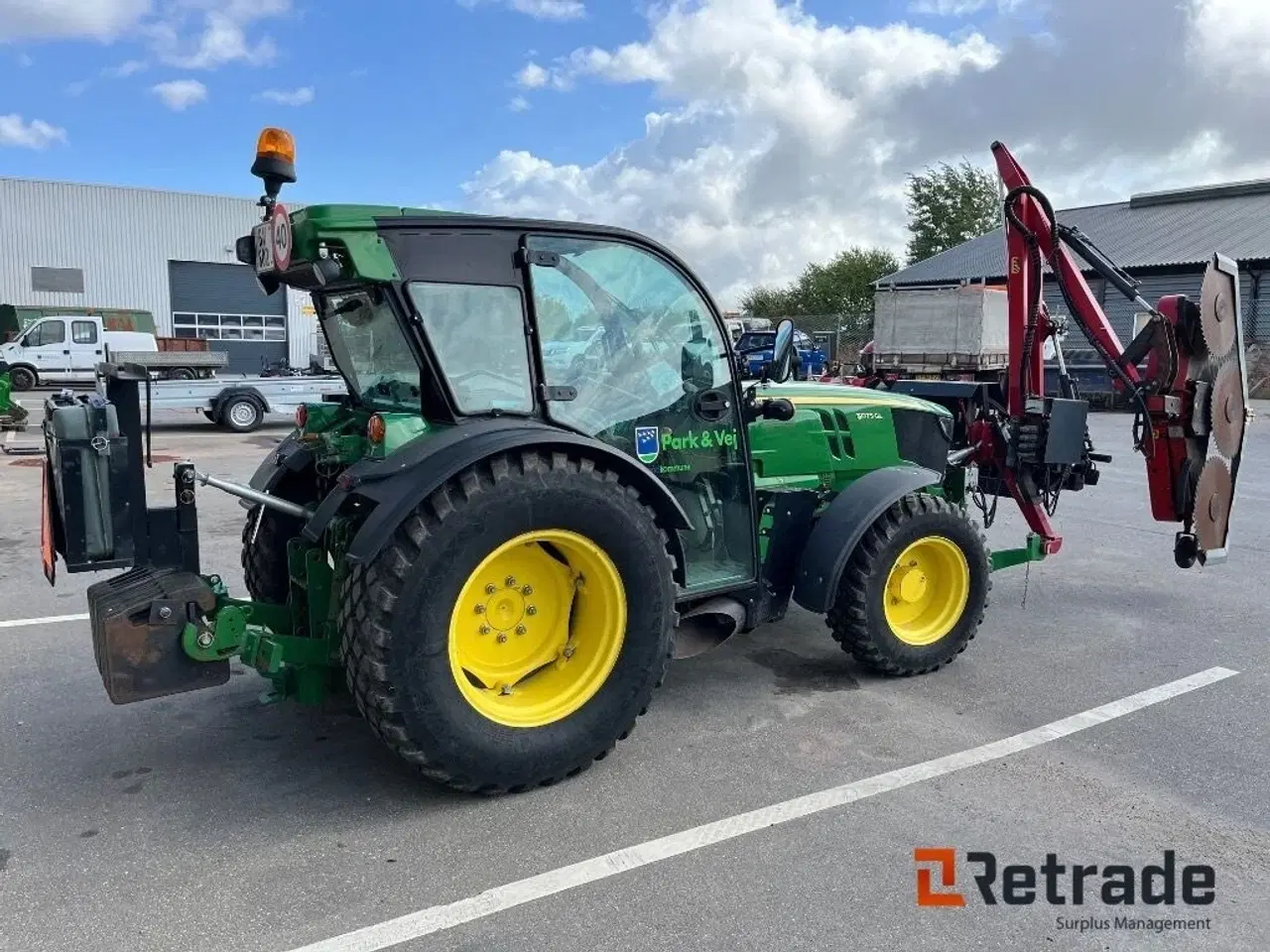 Billede 3 - John Deere 5075 GL 4WD traktor med Elkær HS1750 sav.
