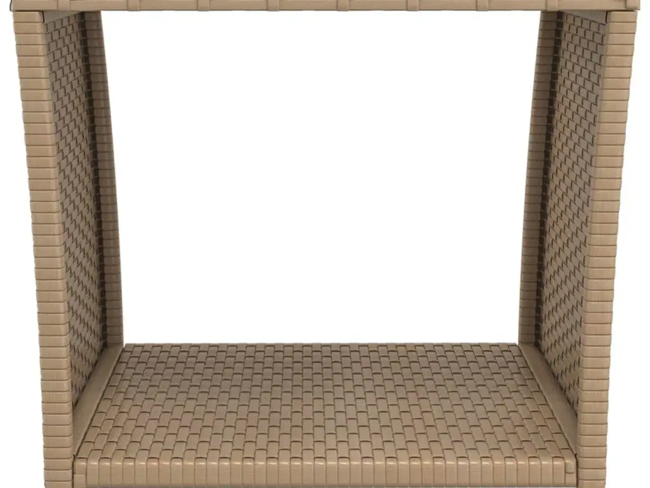 Billede 3 - Havebord med glasbordplade polyrattan og hærdet glas beige