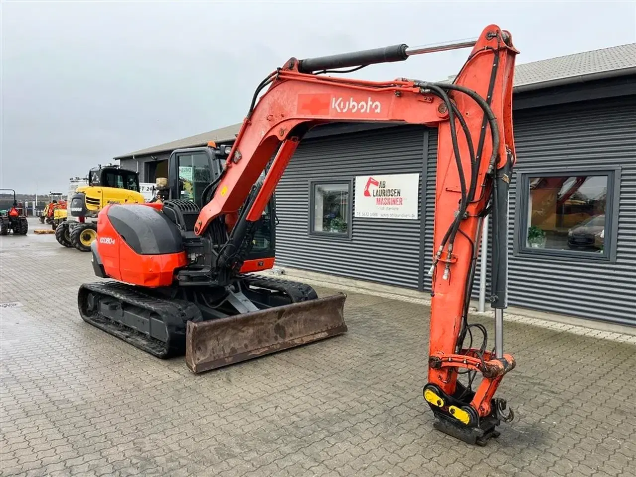 Billede 2 - Kubota KX080-4 hydraulisk hurtigskifte og centralsmørring