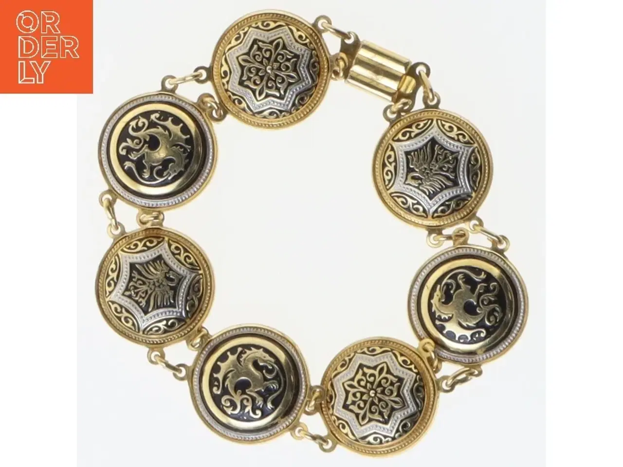 Billede 1 - Armbånd med cirkulært design (str. Ø 7,5 cm)