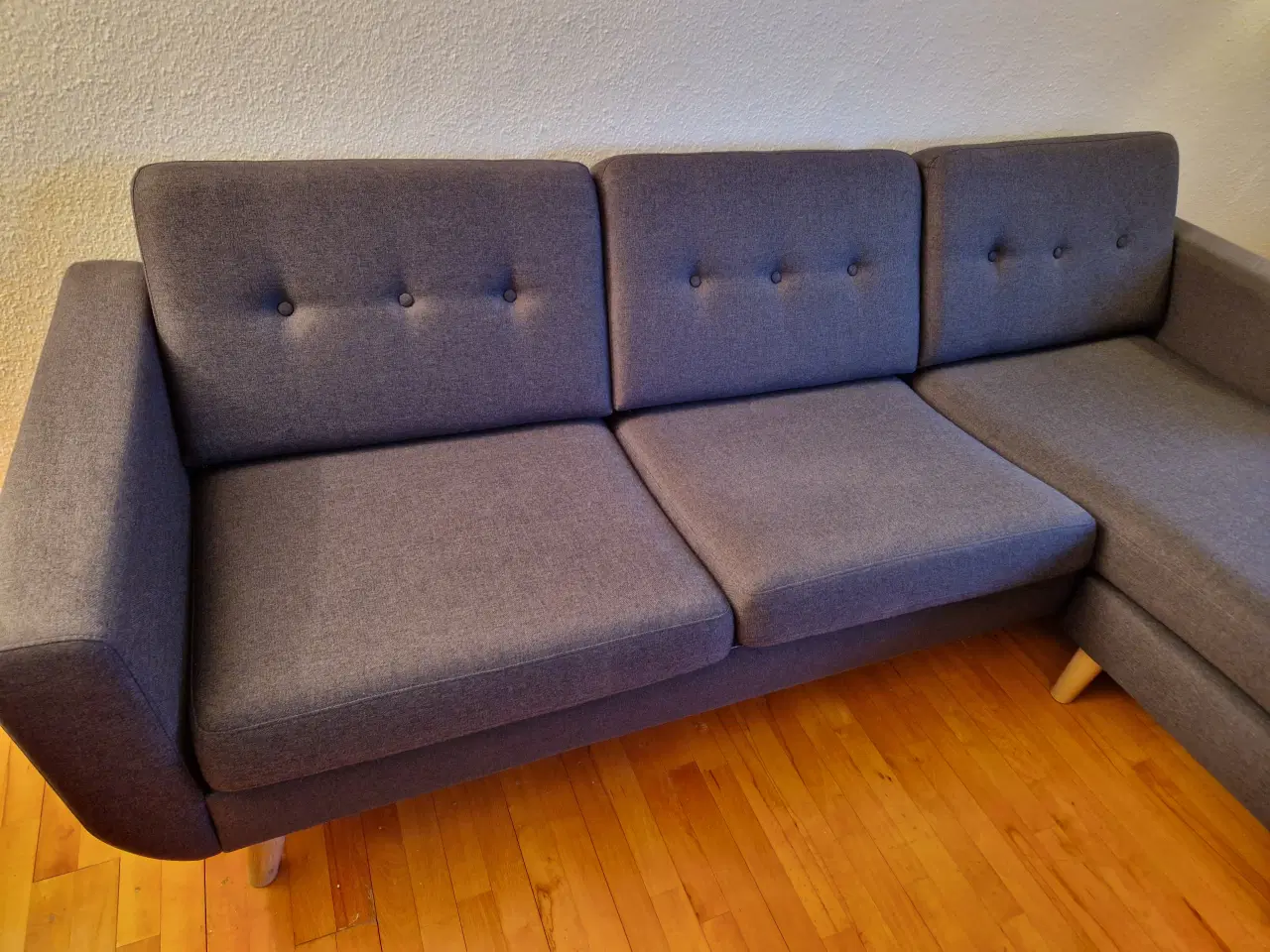 Billede 2 - 3 personers sofa med chaiselong 