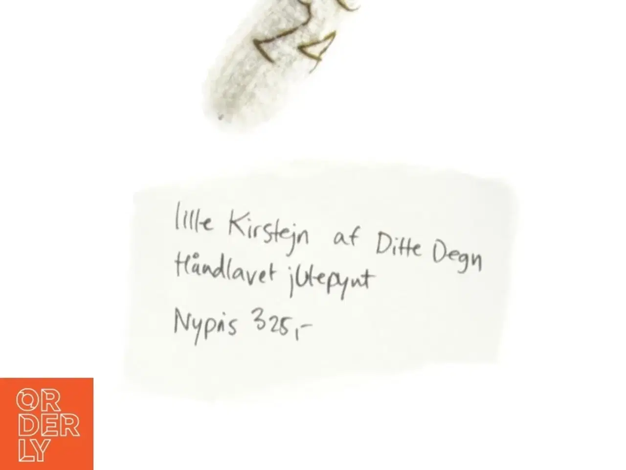 Billede 2 - Lille kirstejn, håndlavet julepynt fra Ditte Degn (str. 12 x 5 cm)