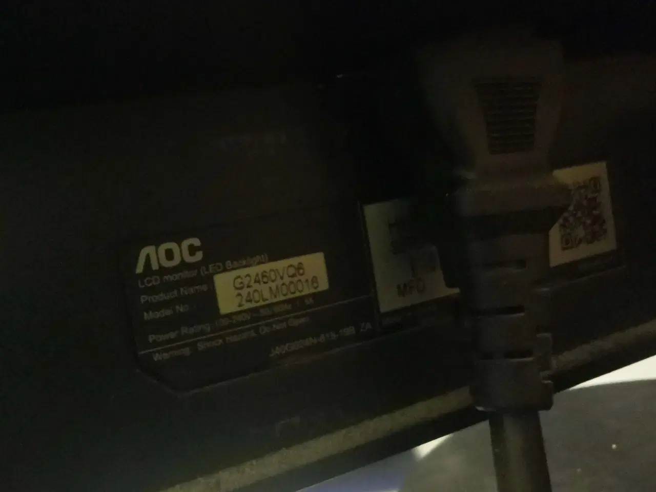 Billede 5 - Monitor G2460VQ6 24" gaming-skærm