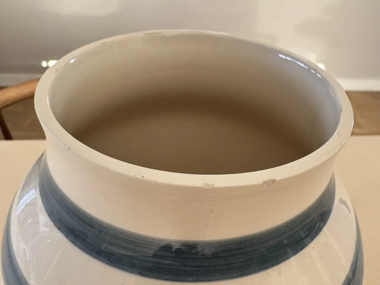 Billede 3 - Kähler vase blå stribet