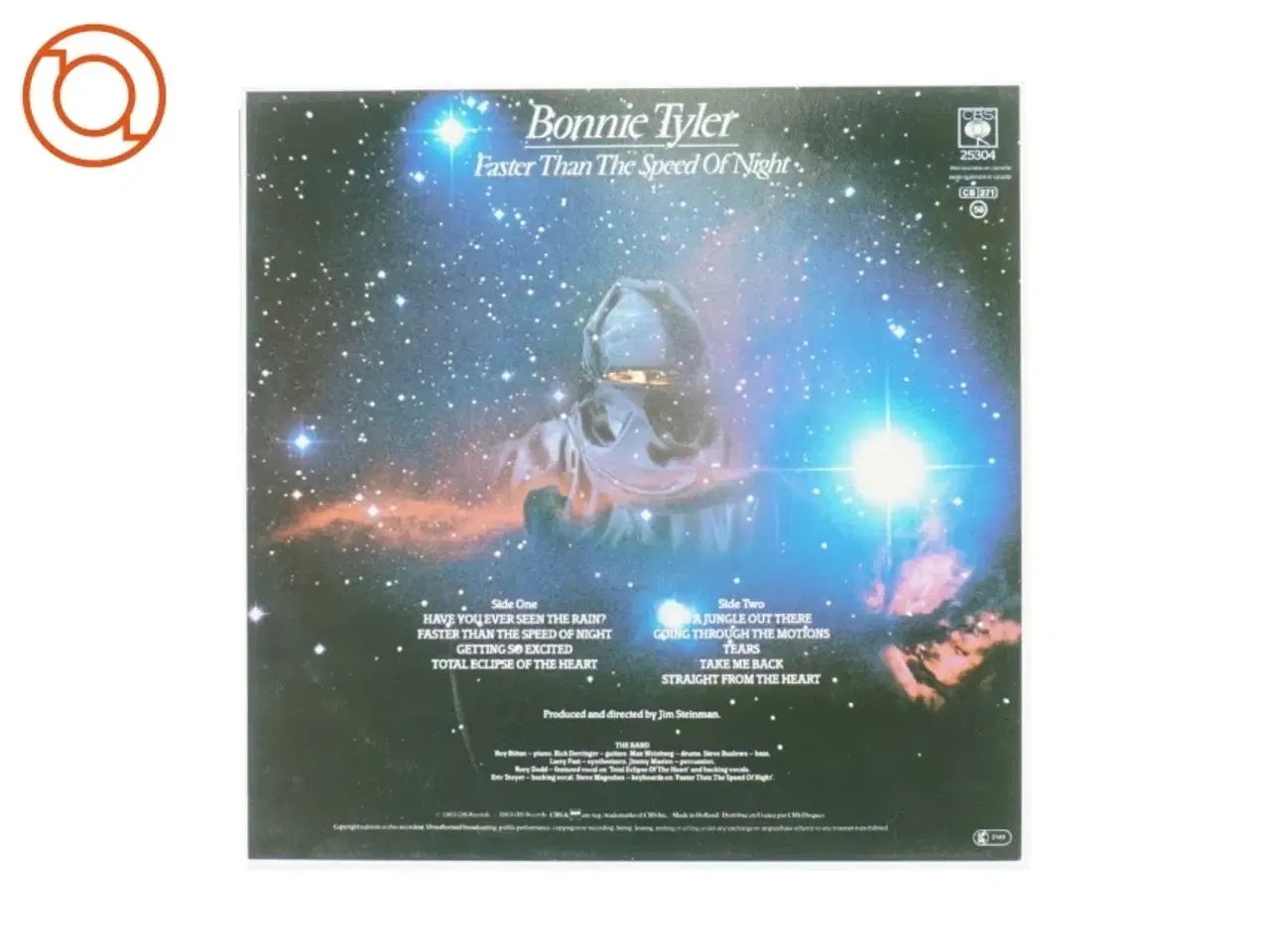 Billede 2 - Bonnie Tyler, faster than the speed of night fra Cbs (str. 30 cm)