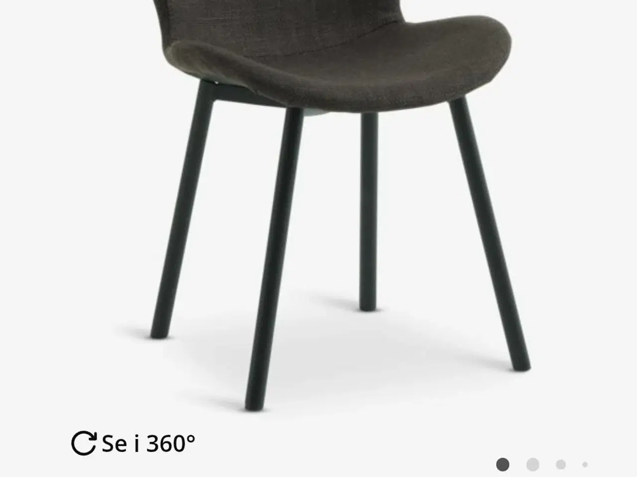 Billede 4 - Spisebordsstol GEVNINGE mørkebrunt stof/sort fra J