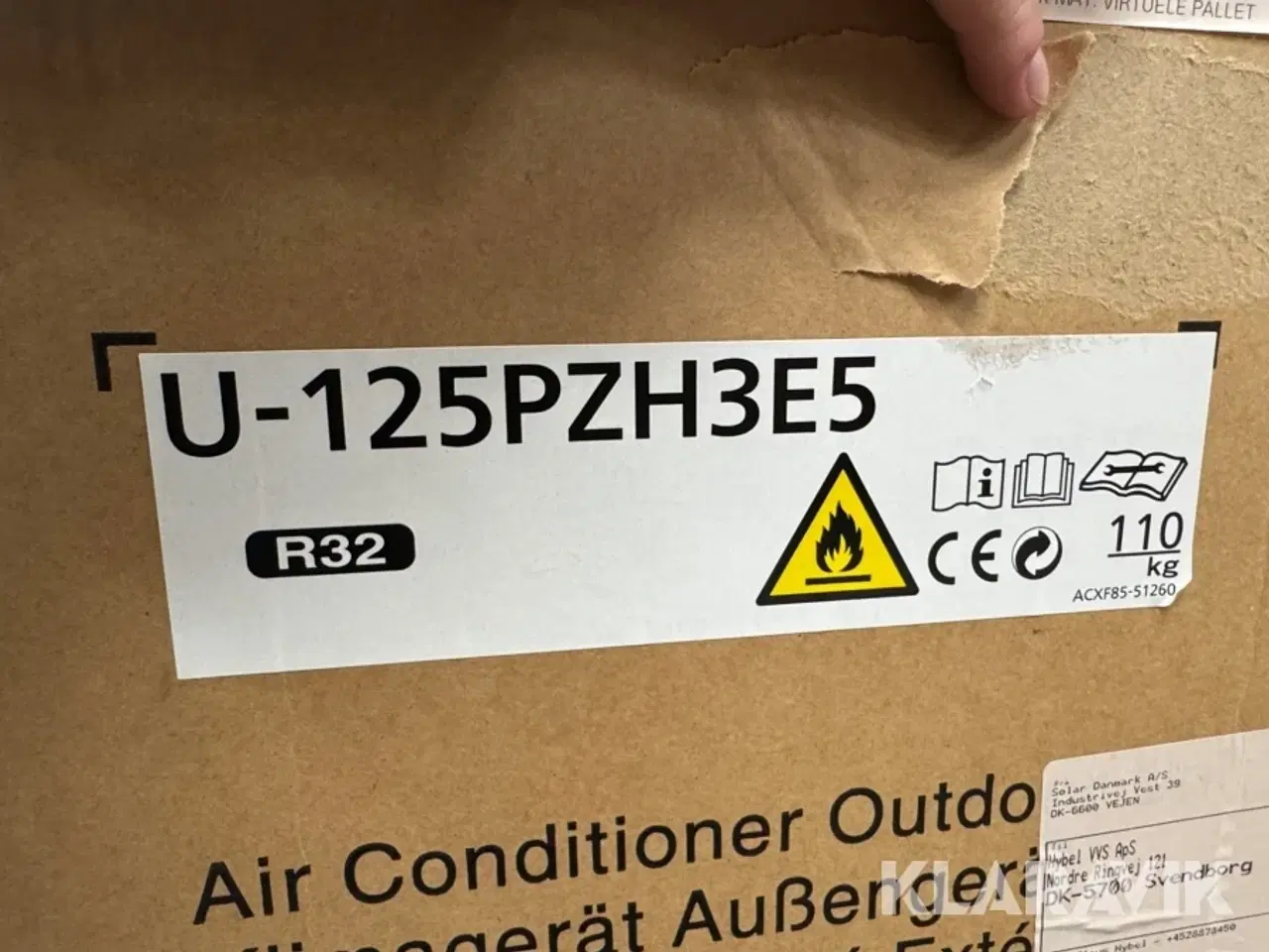 Billede 5 - Varmepumpe Panasonic U-125PZH3E5 - S-1014PF3E Inde og ude