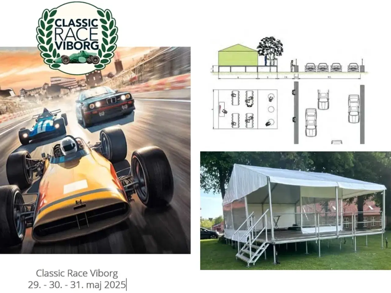 Billede 1 - VIP Telt på 54 m² med plads til 32 siddende gæster - Classic Race Viborg 2025