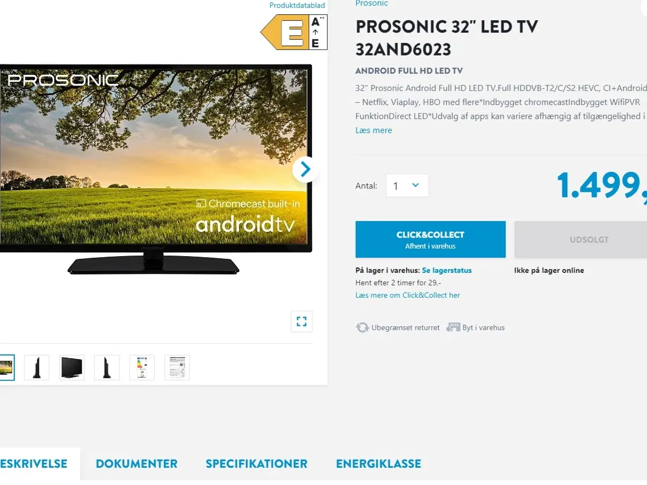 Billede 9 - Prosonic 32" Android Smart TV 2023