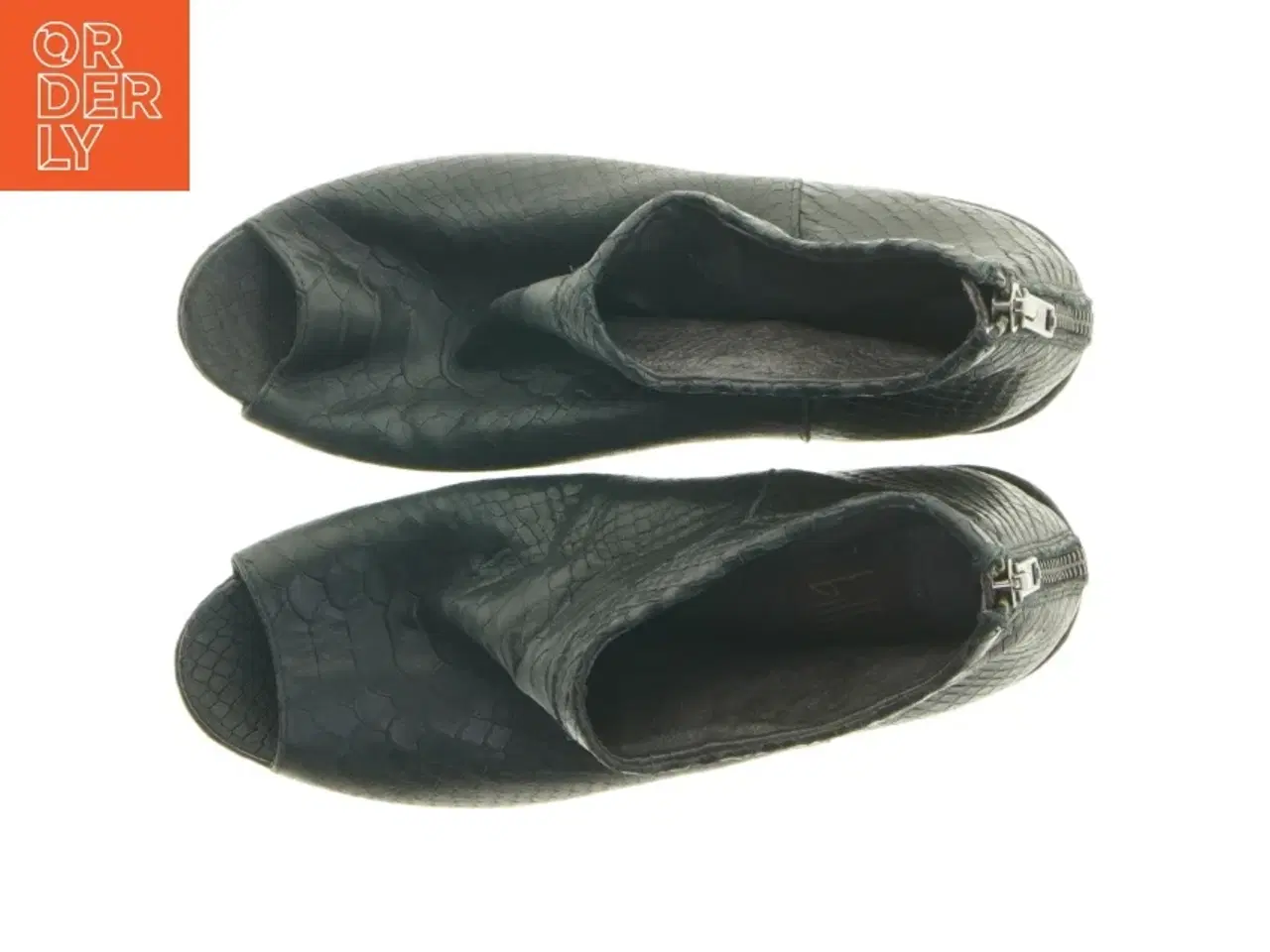 Billede 5 - Sort ankelstøvletter med høj hæl fra Billi Bi (str. 38 )