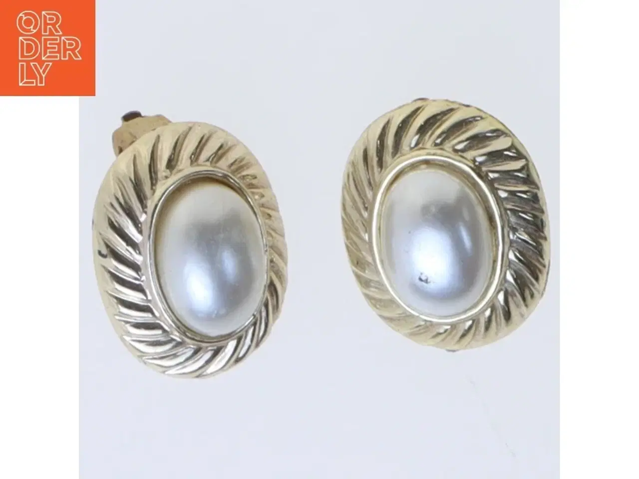 Billede 1 - Perleøreringe med klips (str. 30 mm)