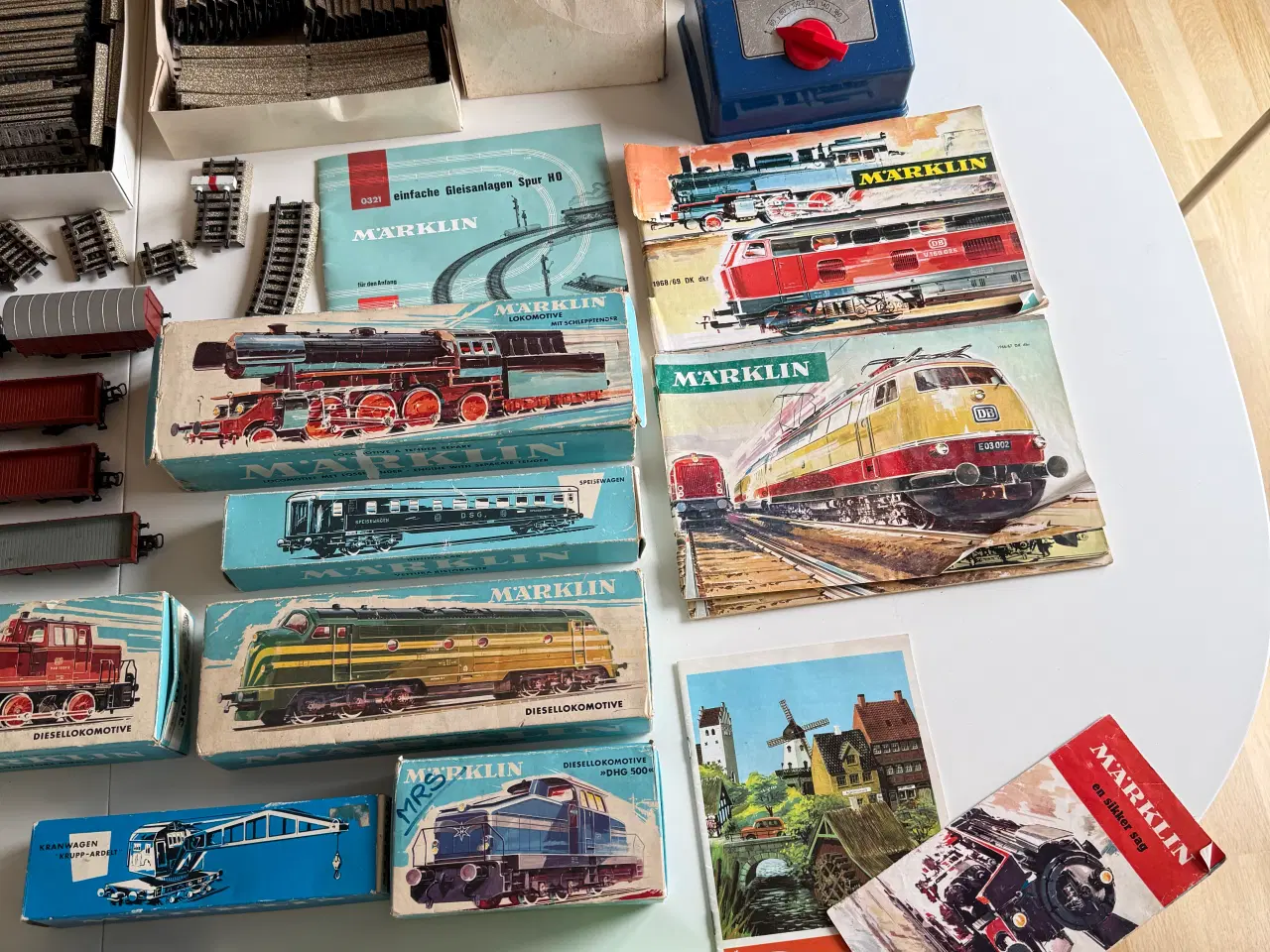 Billede 3 - Märklin modeltog samling skinner vogne transformer