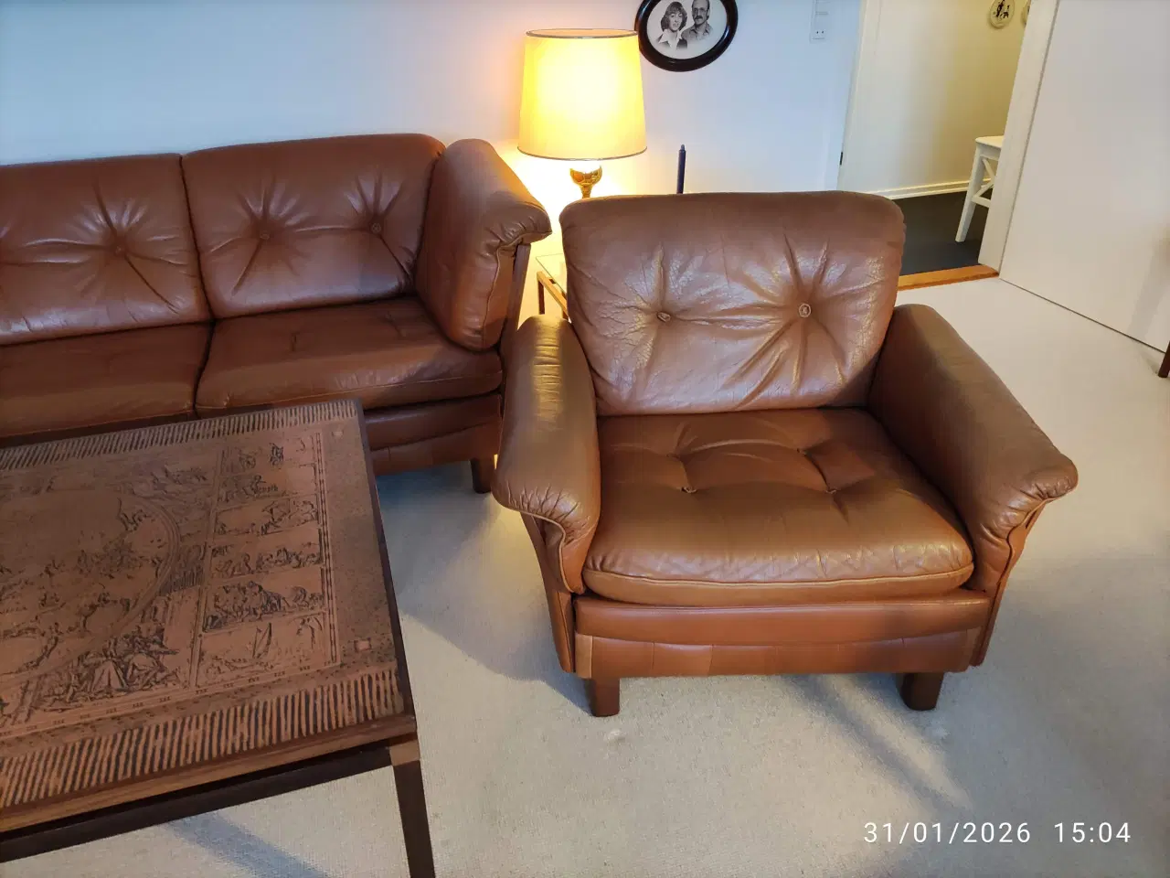 Billede 3 - Lædersofa