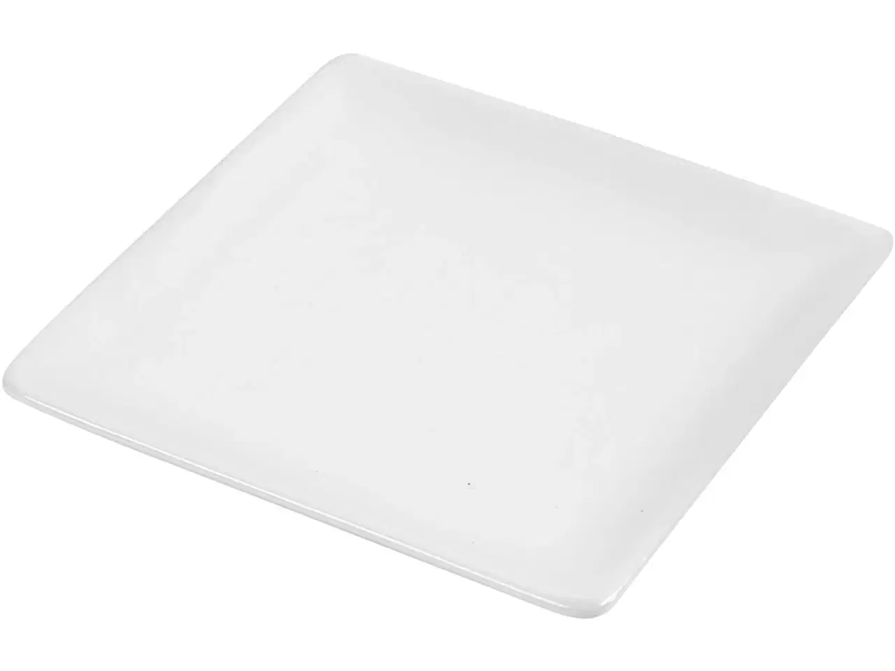 Billede 1 - Kvadratisk Hvid Tallerken 12,7x12,7 cm - 10 stk.