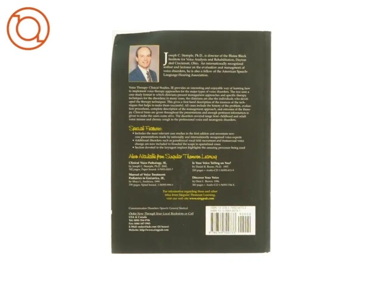 Billede 2 - Voice therapy - Clinical Studies af Joseph C. Stemple (Bog)