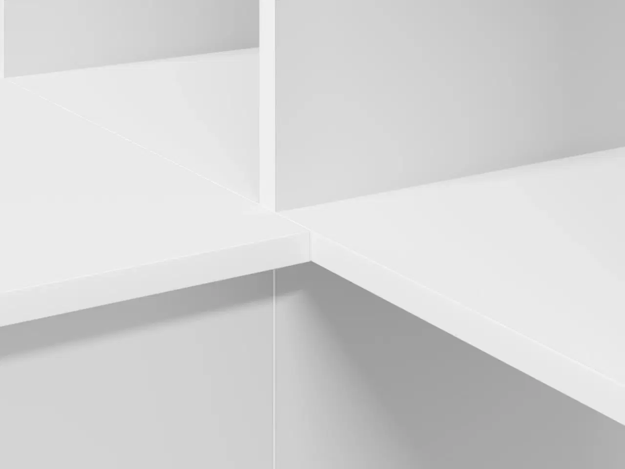 Billede 8 - Hjørneskrivebord Hvid 101,5 x 149,5 x 149,5 cm Konstrueret træ
