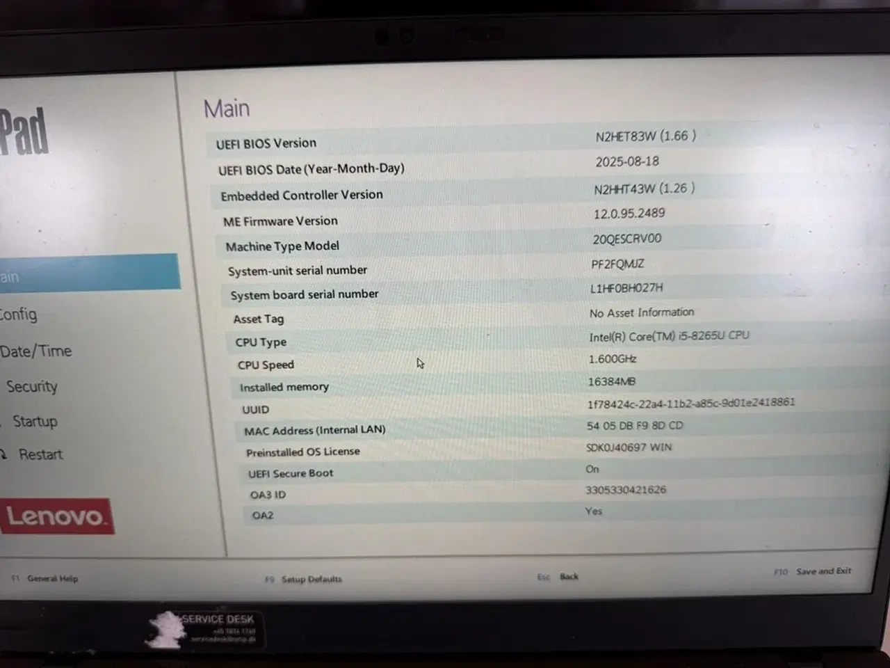 Billede 4 - Bærbar computer LENOVO X1 Carbon 7th gen.