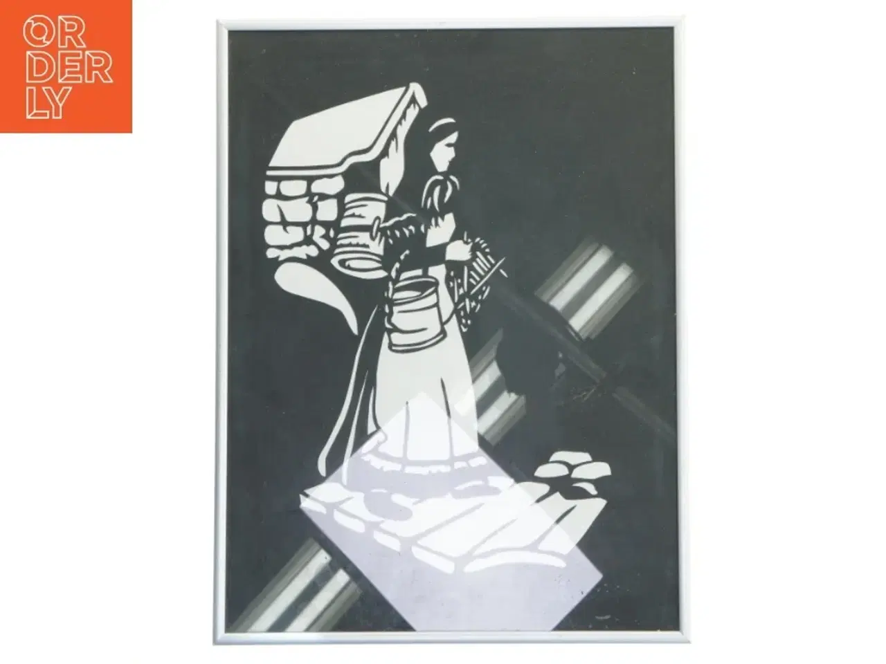 Billede 5 - 2 flotte udskåret billeder i rammer (str. 41x31 cm)