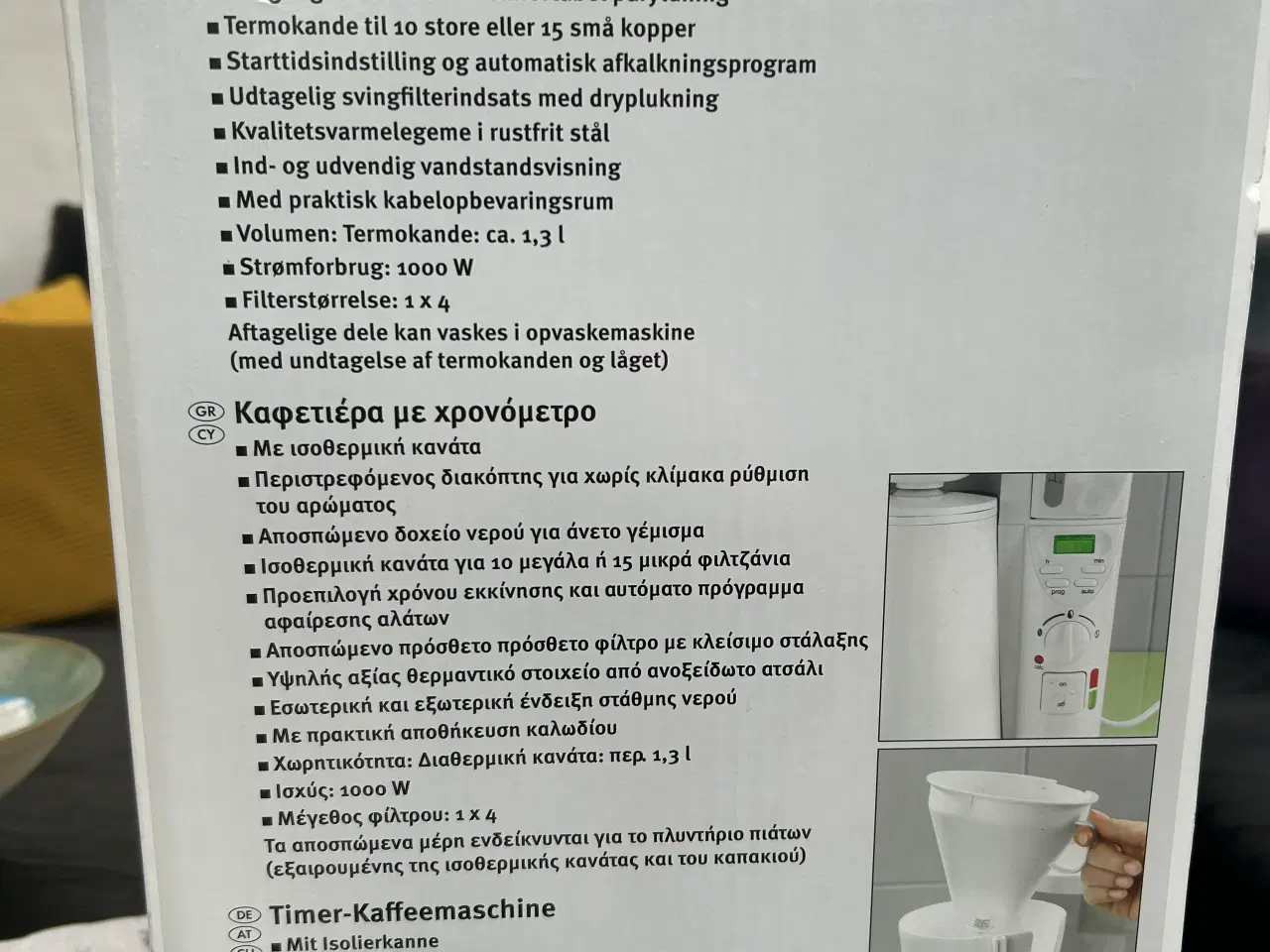 Billede 2 - SilverCrest Timer-kaffemaskine med termokande