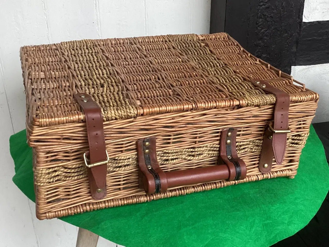 Billede 1 - Vintage picnic kuffert bambus