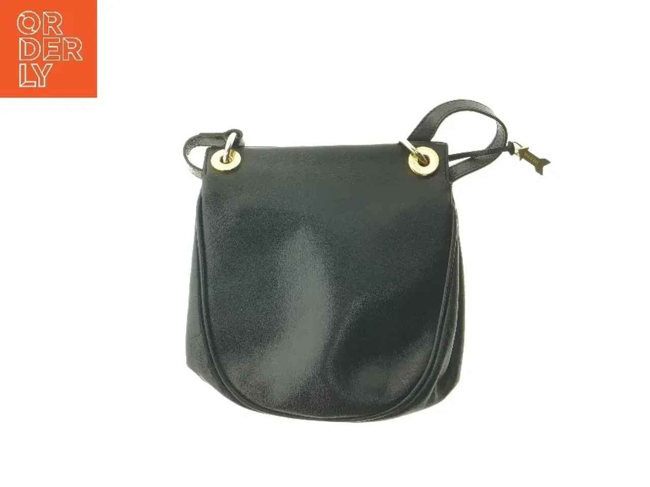 Billede 5 - Sort skuldertaske med rem fra Gold & Peel (str. 20x20x8 cm)