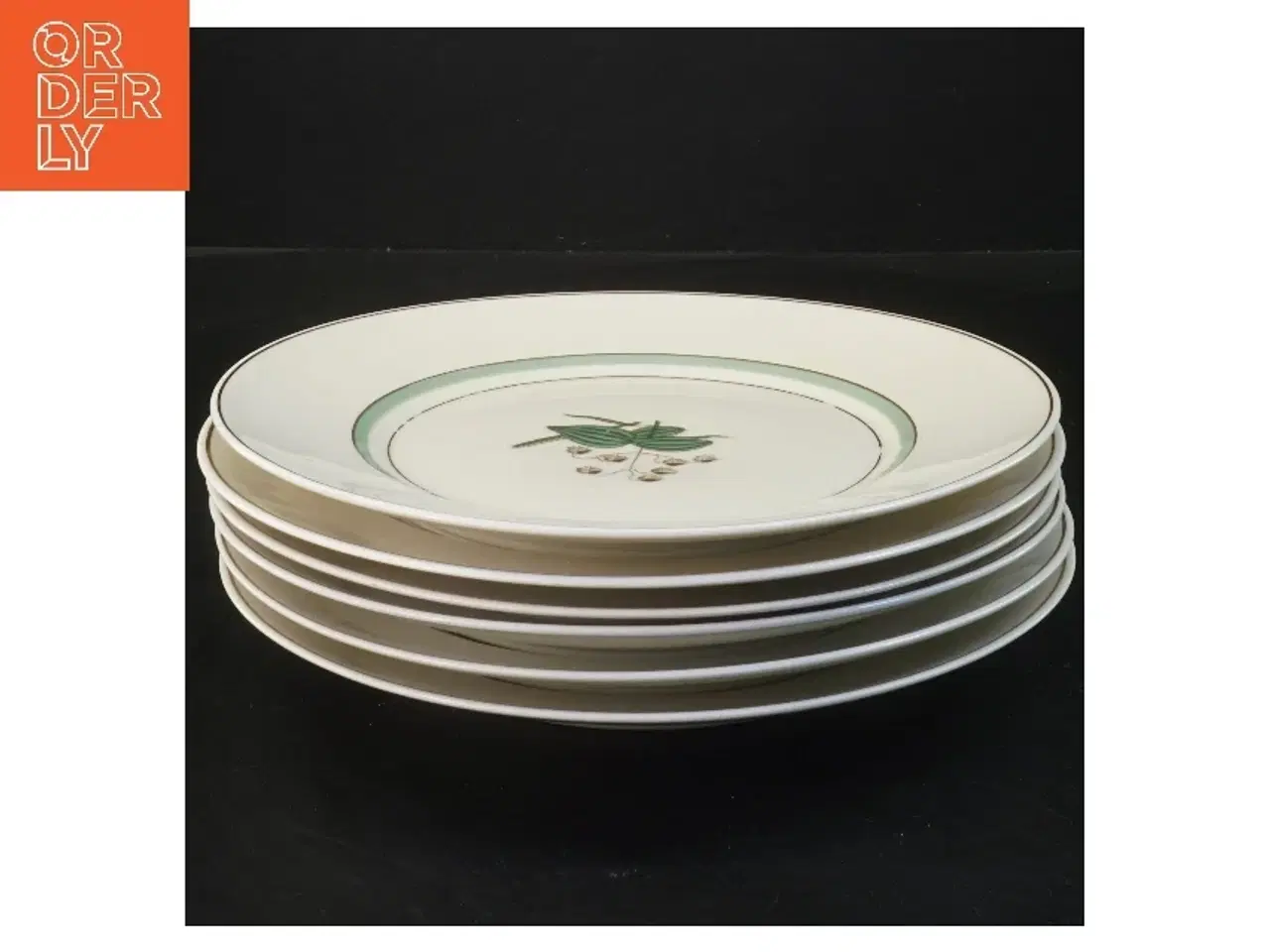 Billede 1 - Sæt med 6 frokost tallerkener Hjertegræs, Royal Copenhagen (str. 6 stk Ø 22 cm) fra Royal Copenhagen