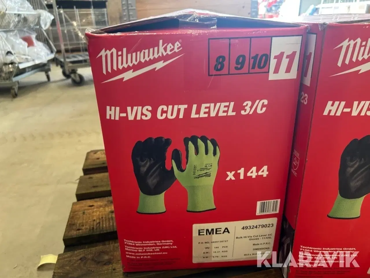 Billede 2 - Skærehandsker Millwaukee Hi-vis cut level 3/c 144 par