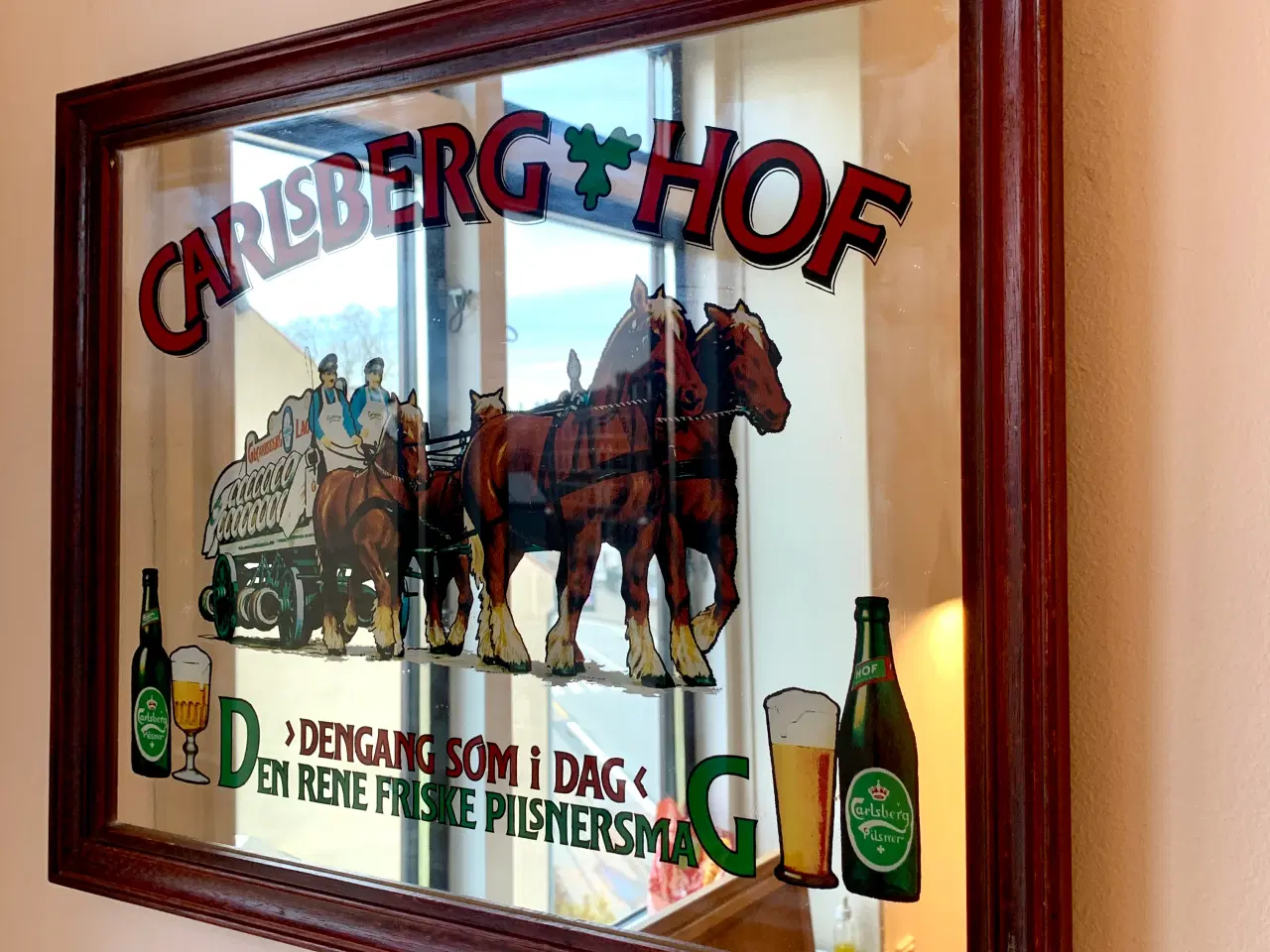 Billede 2 - Carlsberg hof - reklame øl spejl