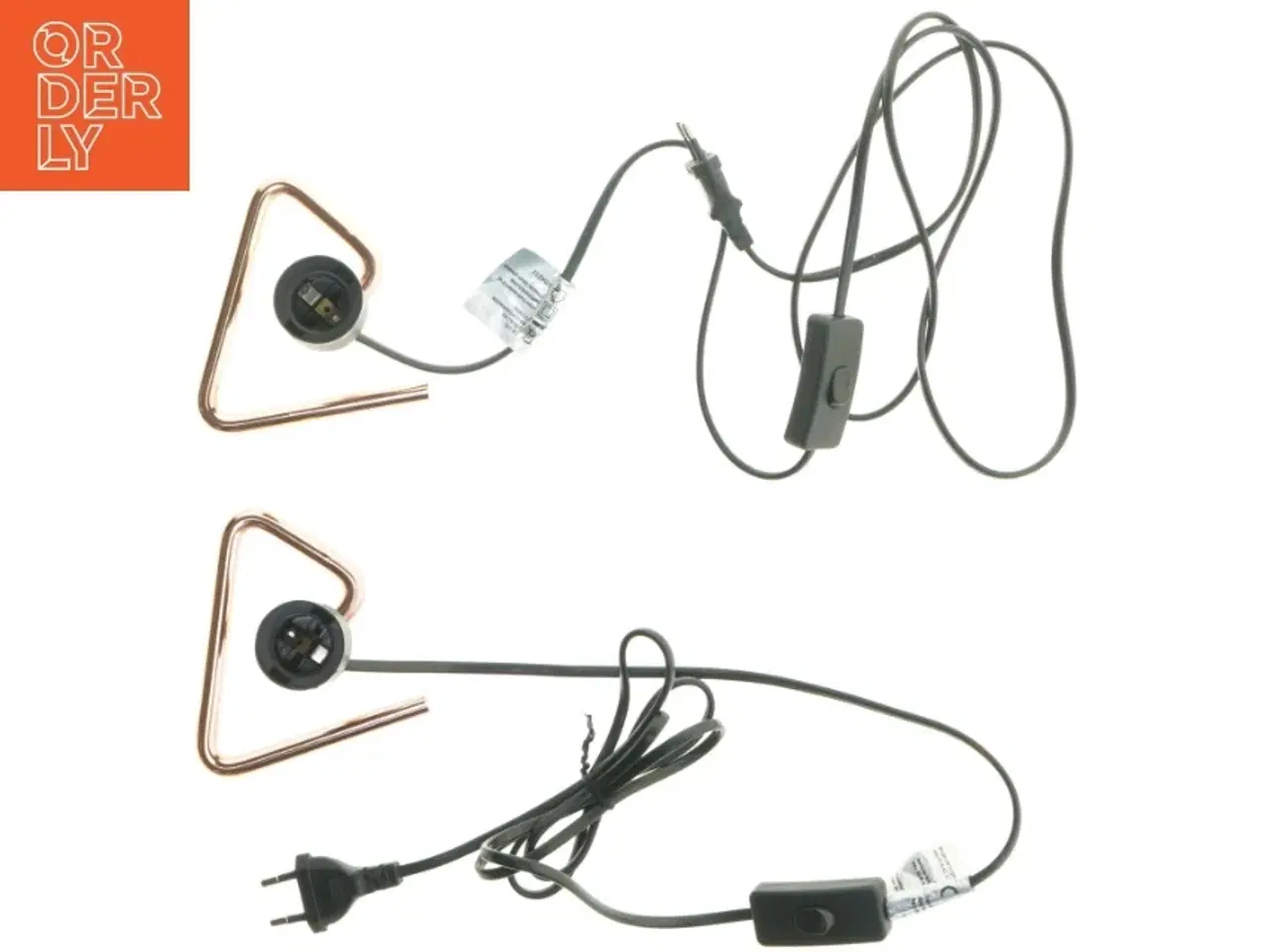 Billede 3 - Bordlampe med kobberfinish (str. 9x12x10 cm)