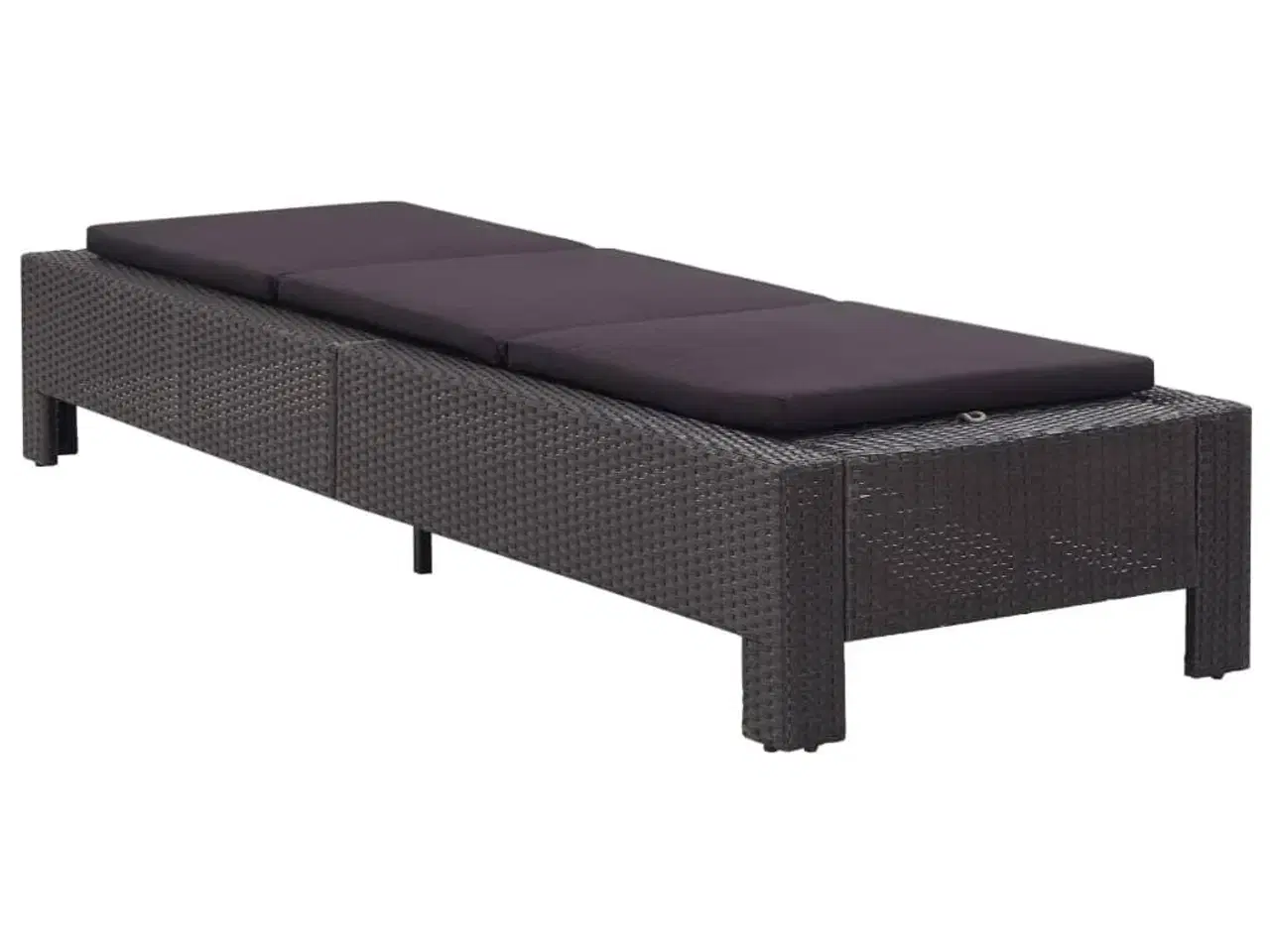 Billede 1 - Solseng med hynde polyrattan sort