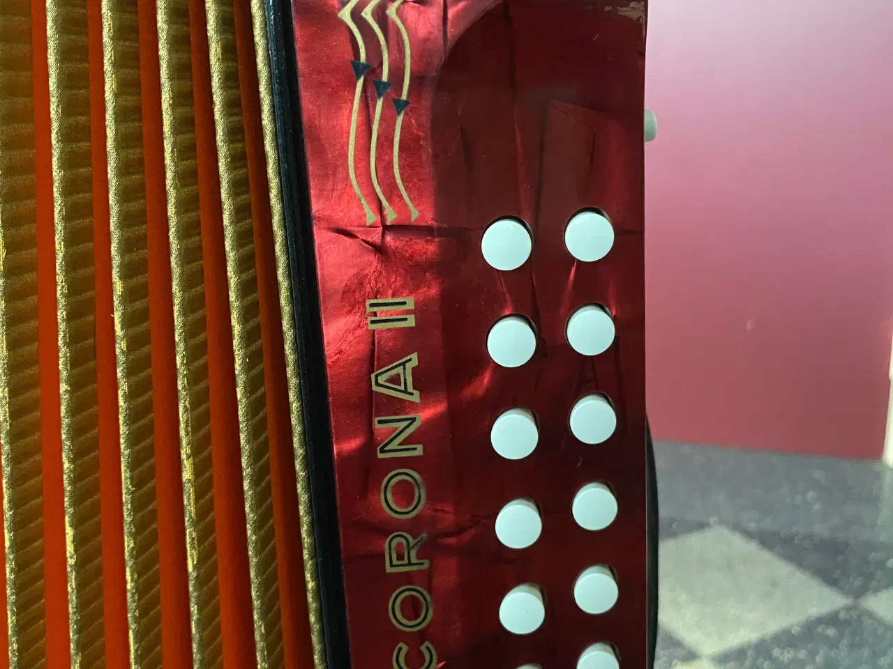 Billede 3 - Flot diatonisk harmonika, Hohner Corona II,C-F-G