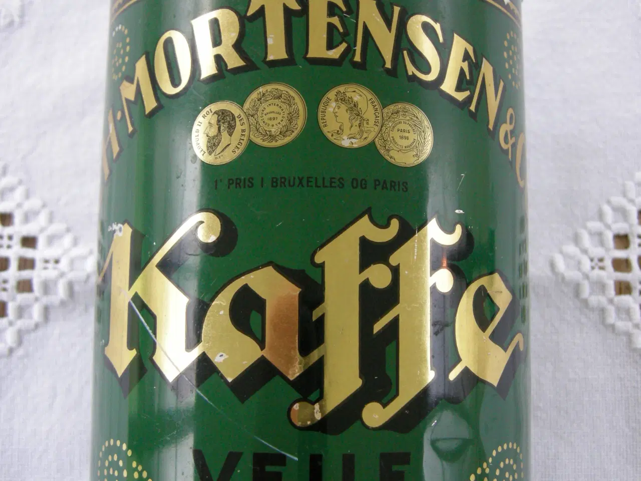 Billede 5 - L. H. MORTENSEN & CO. KAFFE VEJLE , Kaffedåse +ske