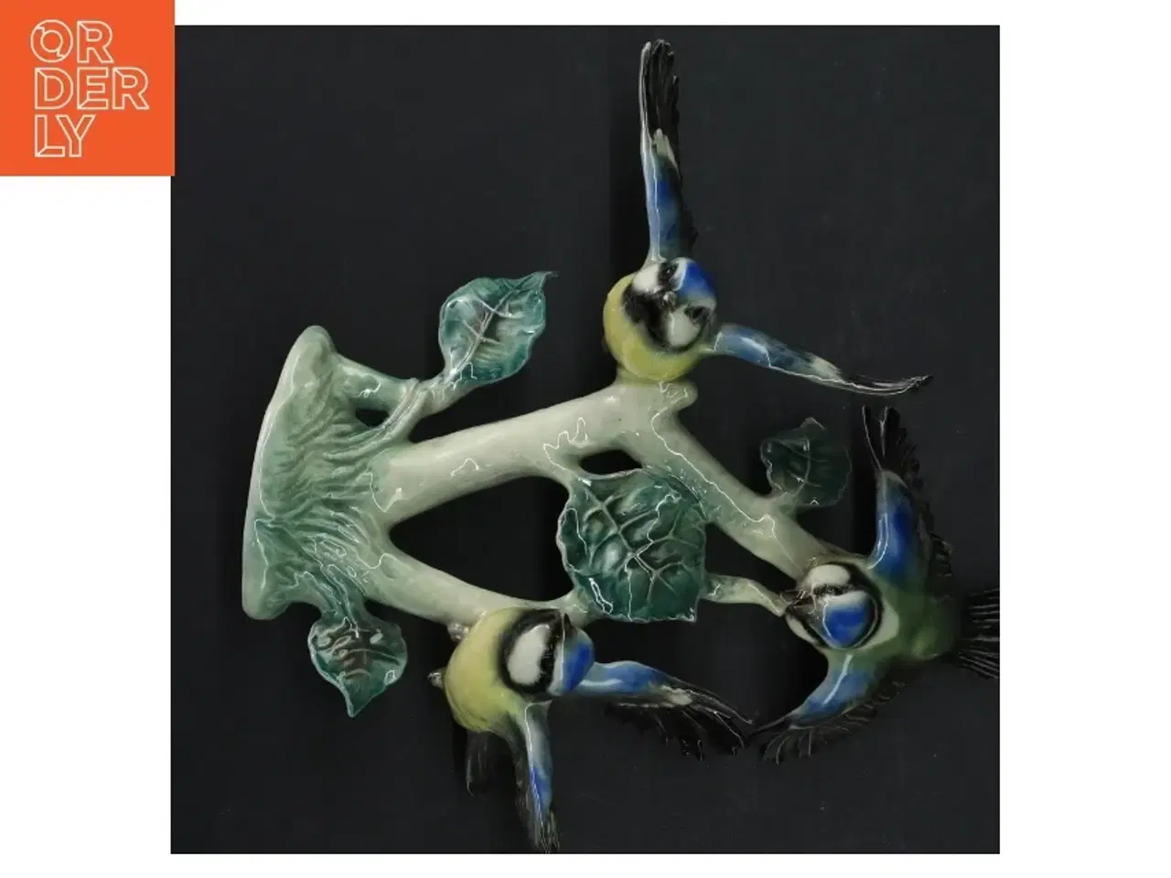 Billede 6 - Porcelænsfigur af mejser (str. H. 20 cm. b. 22 cm)