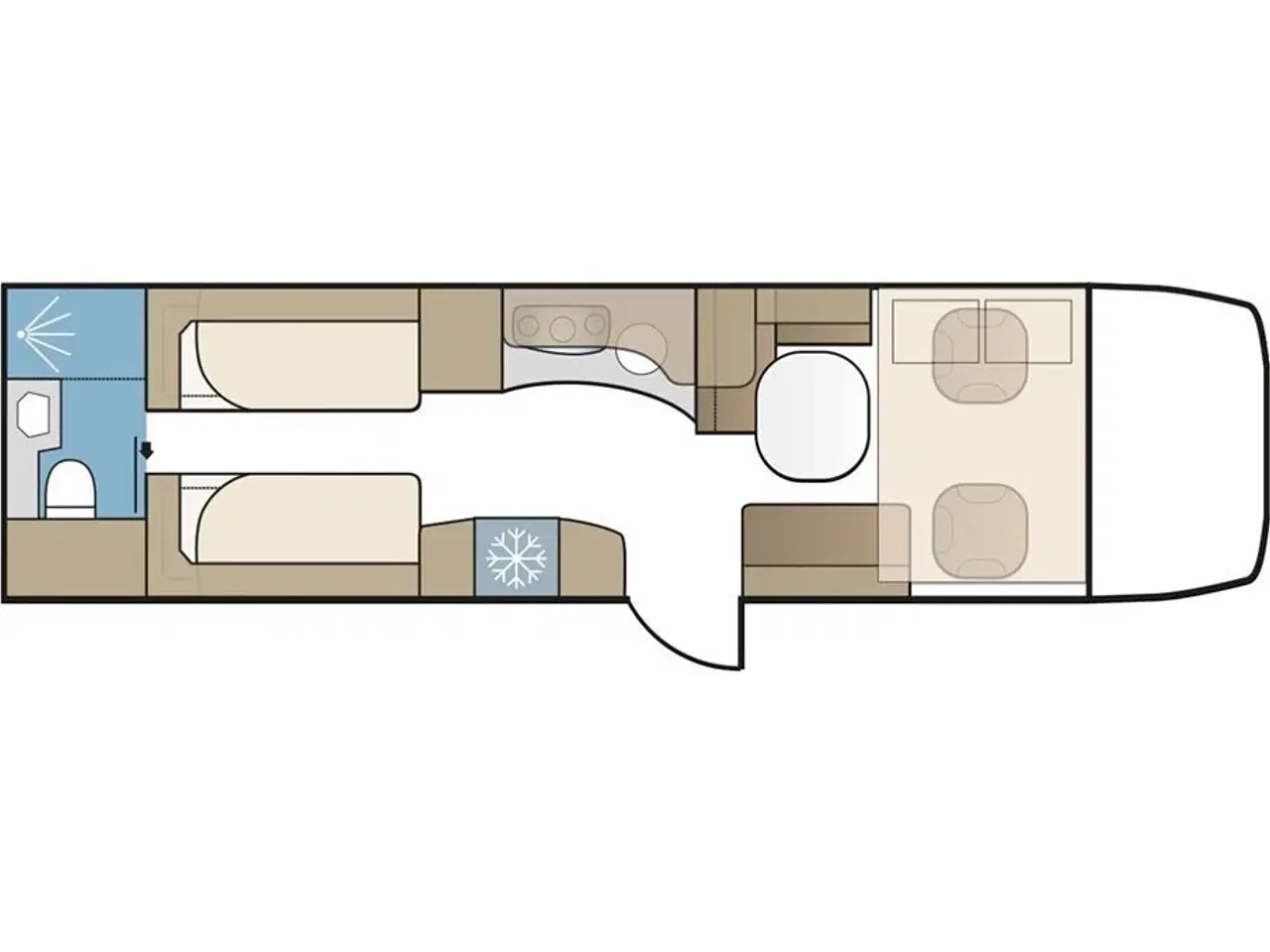 Billede 4 - 2025 - Kabe Imperial I 910 T   Kabe Imperial 910 T med ende badeværelse  model 2025 kan nu ses  hos Camping- Specialisten.dk