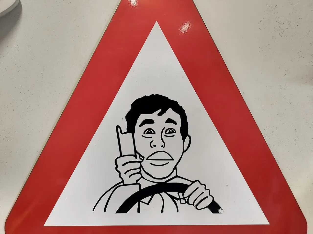 Billede 1 - Sjovt trekant vejskilt i metal