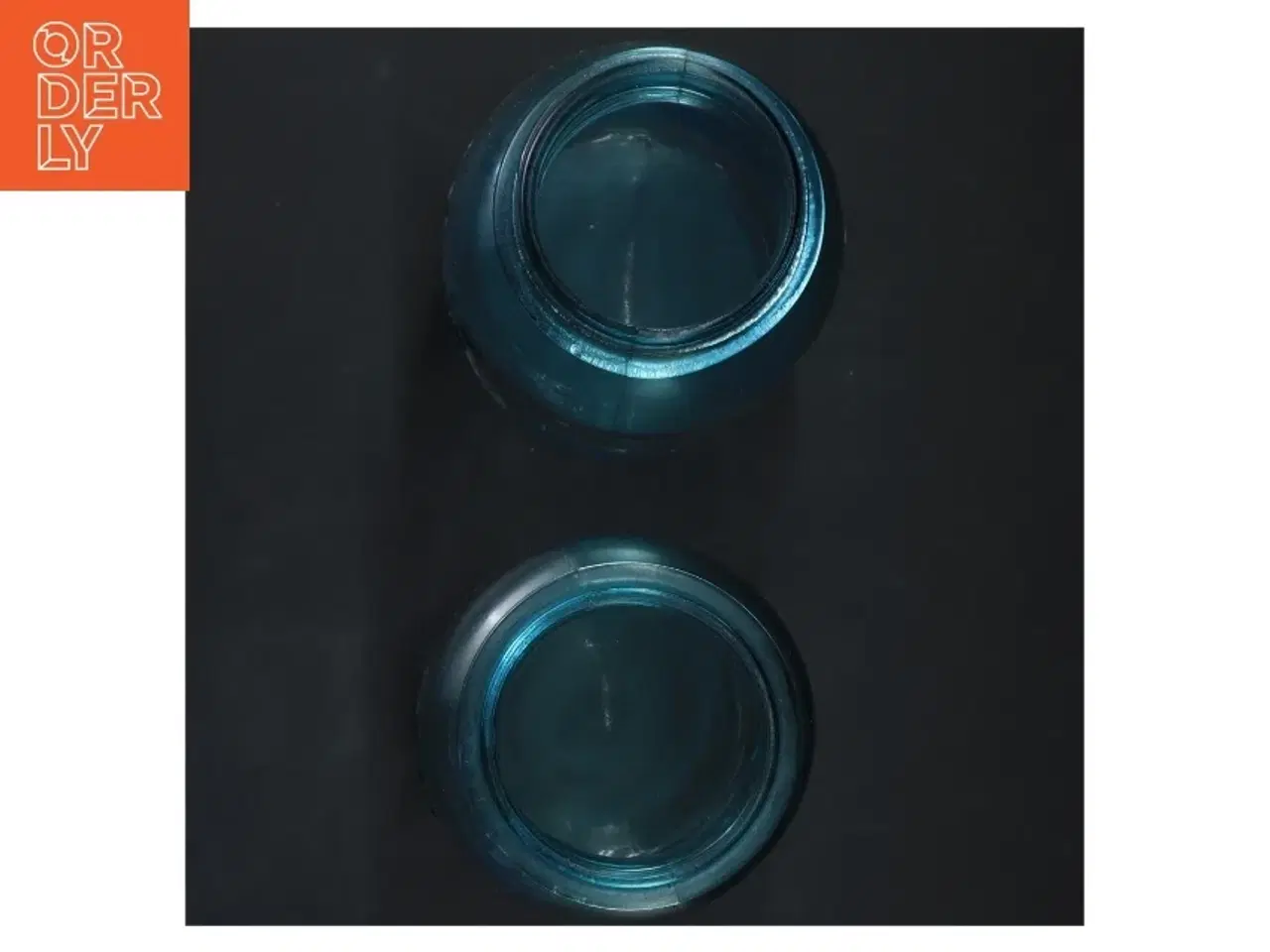 Billede 2 - Blå glas Ball krukker (str. 17,5x9,5 cm)