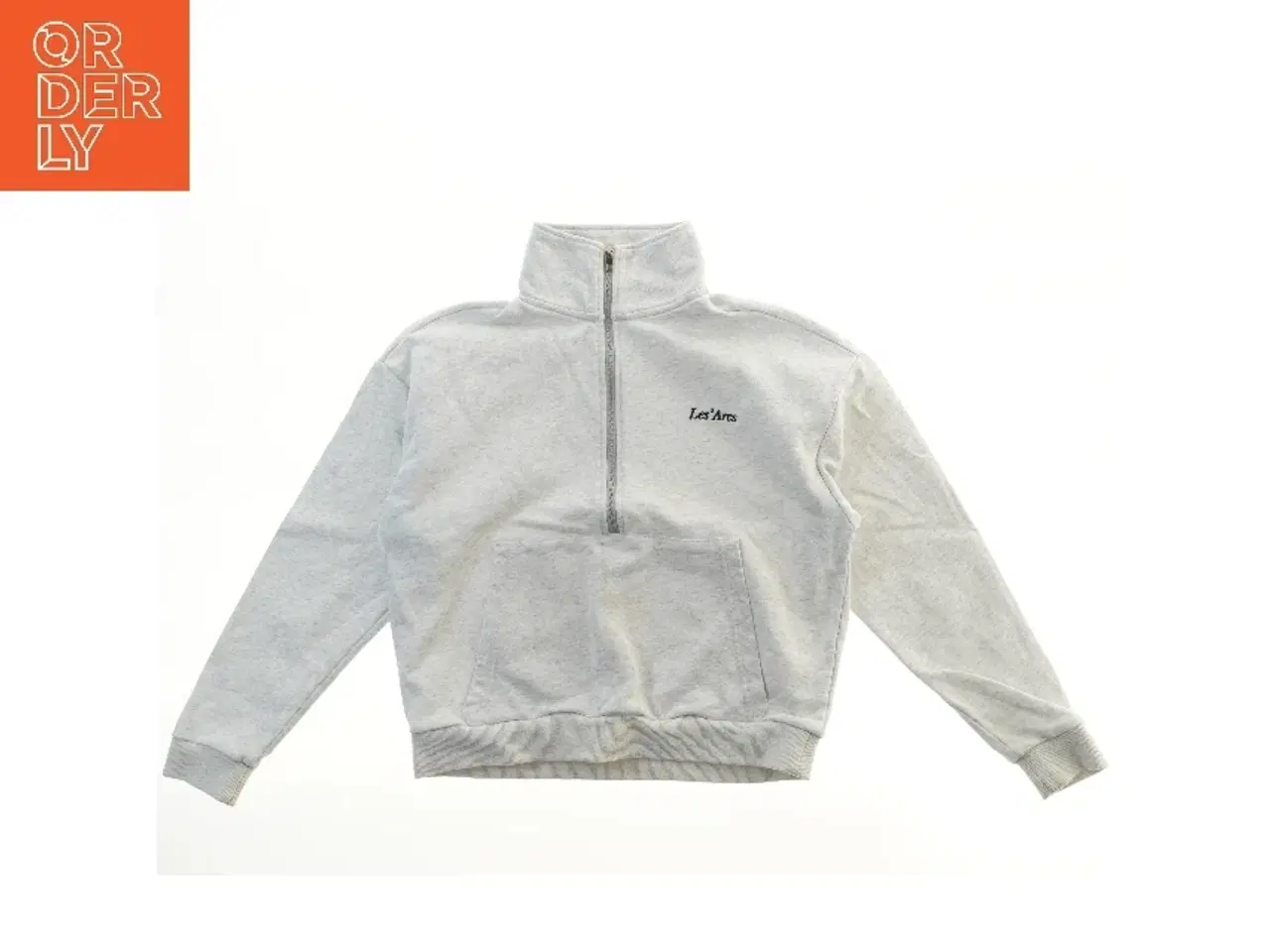 Billede 1 - Lysegrå sweatshirt med halv lynlås fra Les’ Arcs (str. 164)