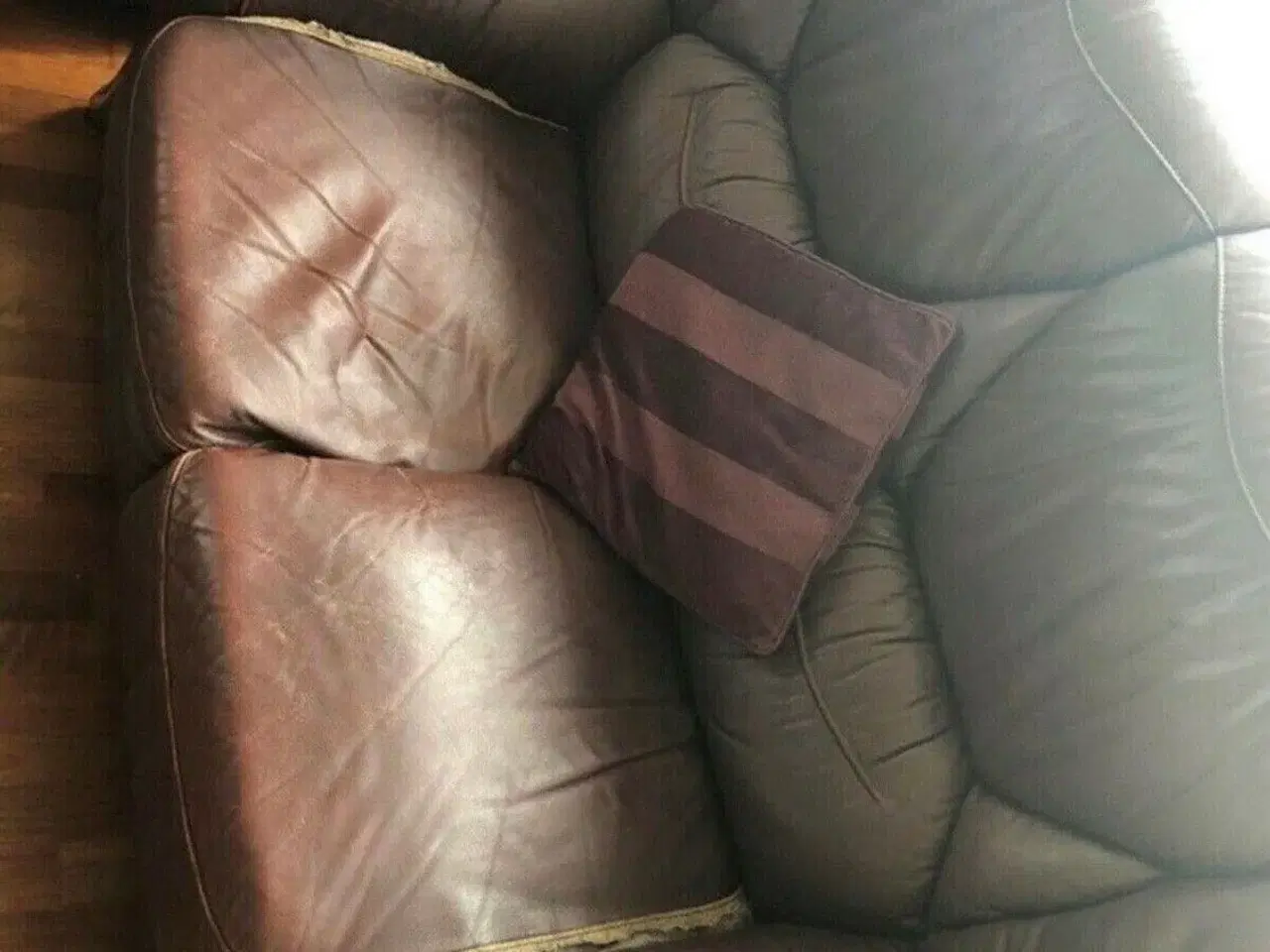 Billede 5 - Sofagruppe i ægte læder 