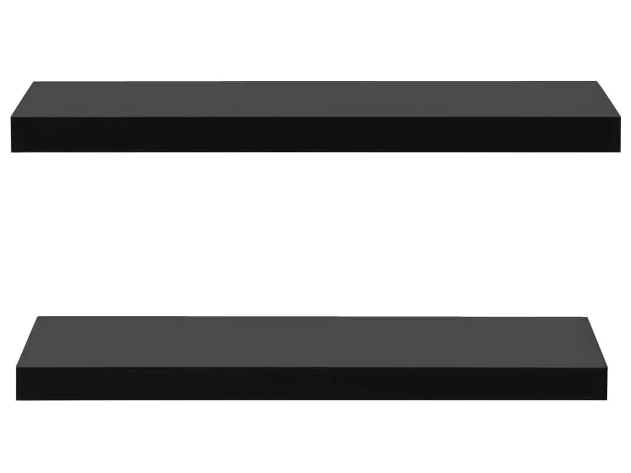 Billede 3 - Væghylder 2 stk. 80x20x3,8 cm sort