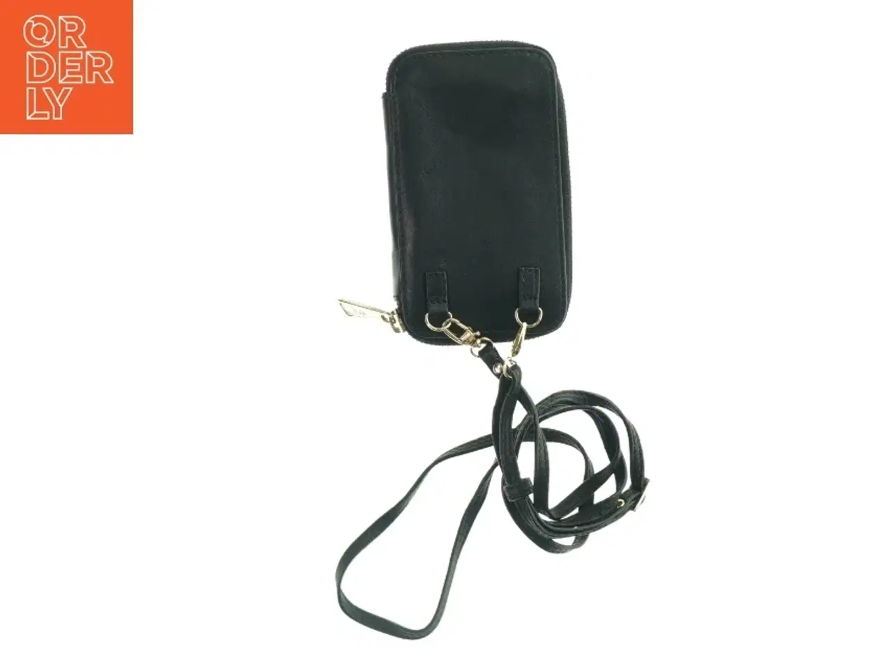 Billede 2 - Sort lædertaske med skulderrem Adax (str. 15 x 9 cm)