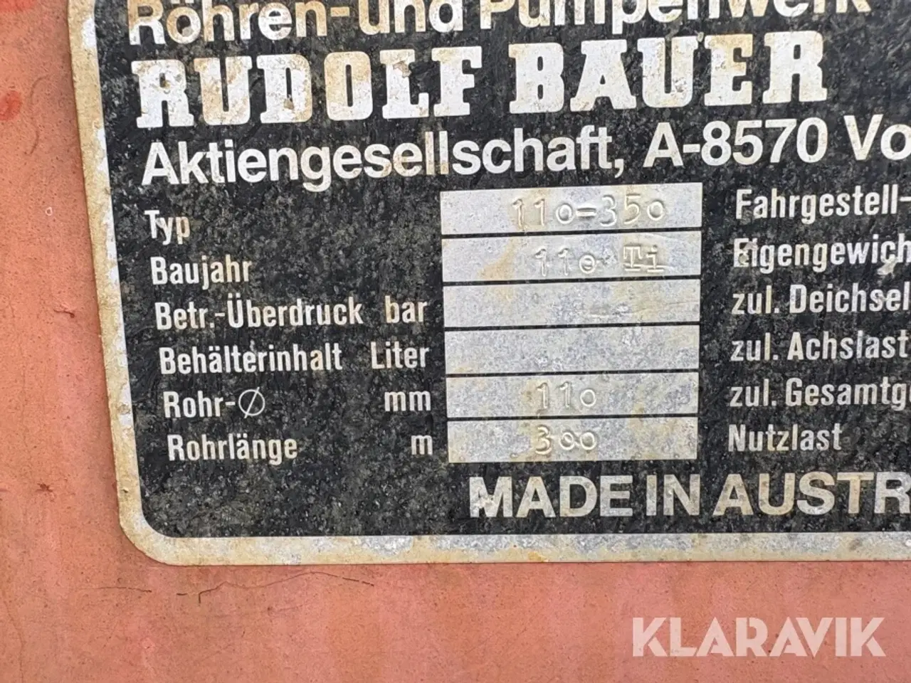 Billede 6 - Vandingsmaskine Rudolph Bauer Rainstar 110-350
