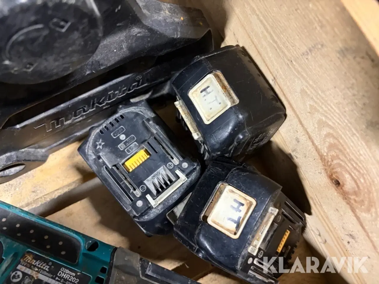 Billede 10 - Værktøj Makita 6 maskiner med 3 lamper, 3 batterier og 1 oplader