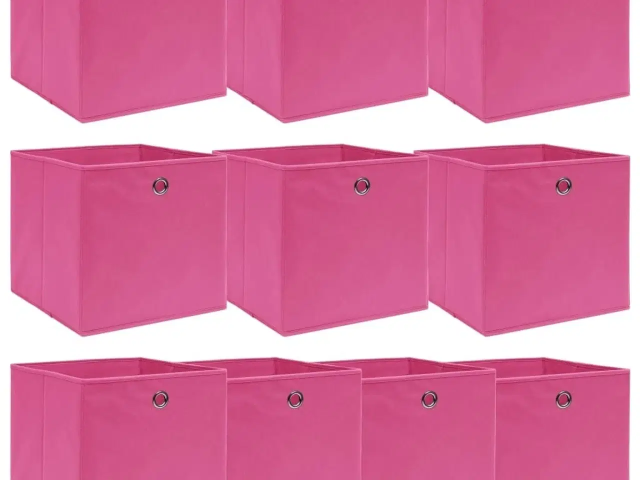 Billede 1 - Opbevaringskasser 10 stk. 32x32x32 stof pink