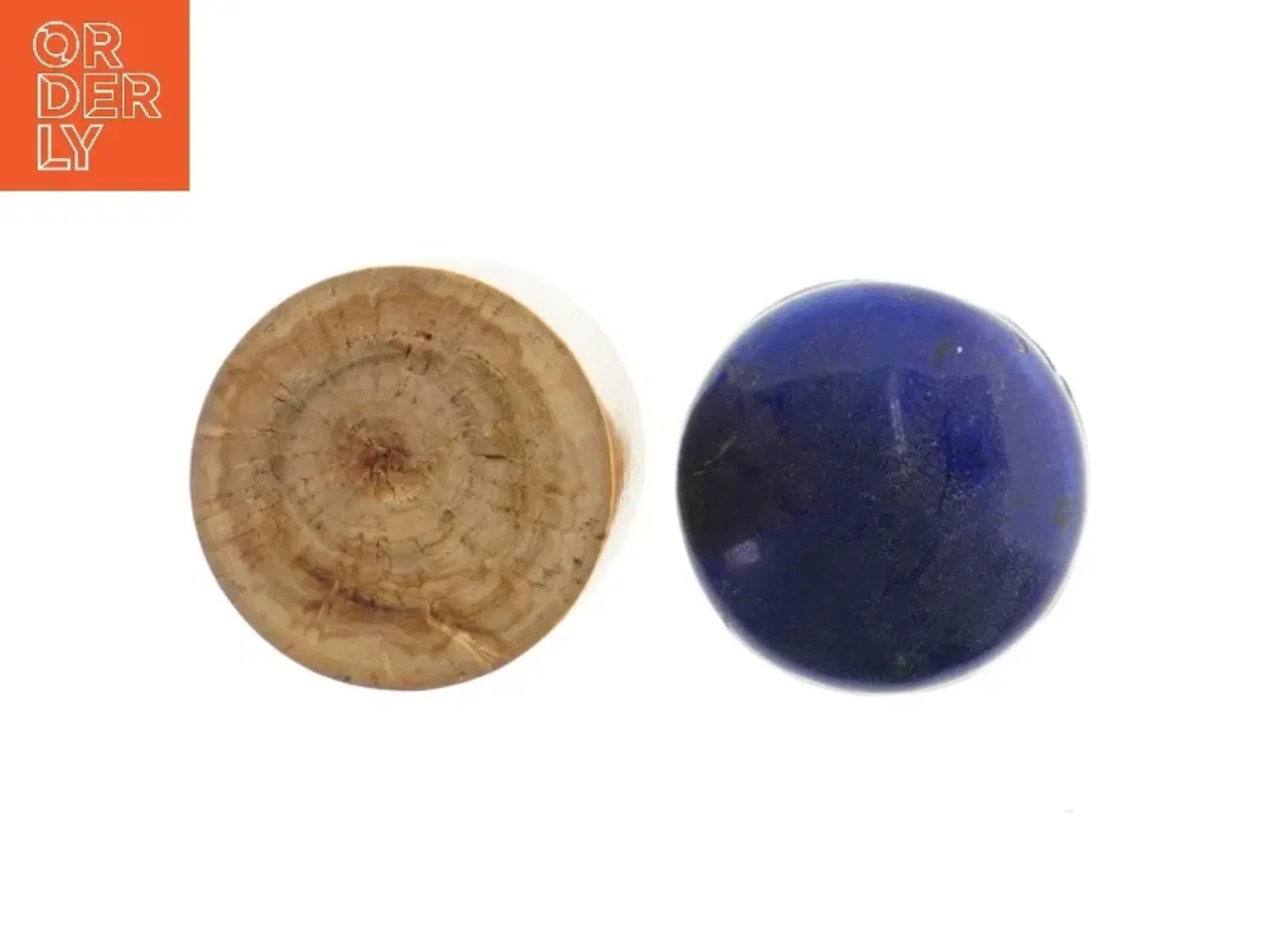 Billede 4 - Urne med blåt låg (str. Ø 7 cm længde 12 cm)