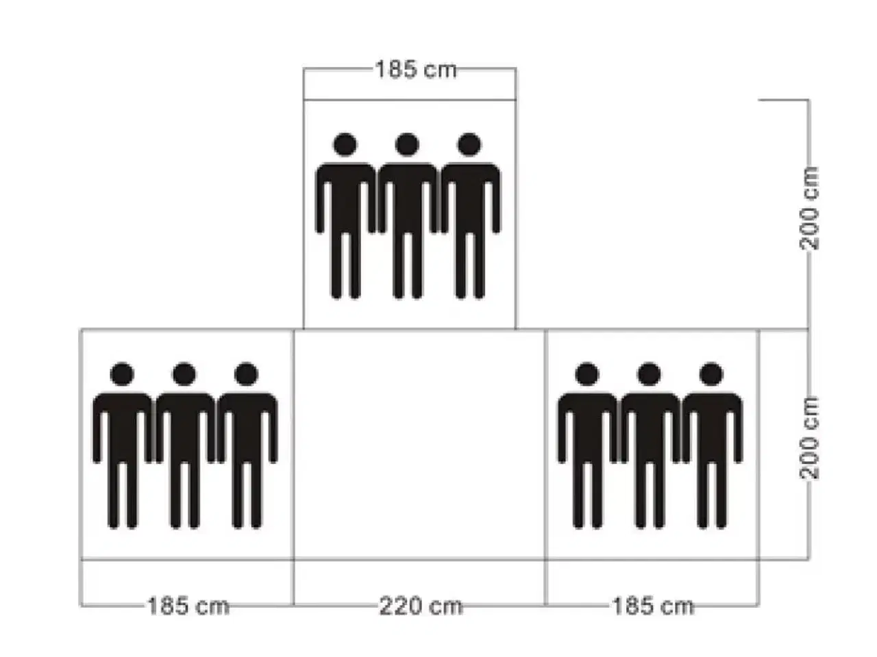 Billede 8 - Campingtelt til 9 personer stof blå og gul