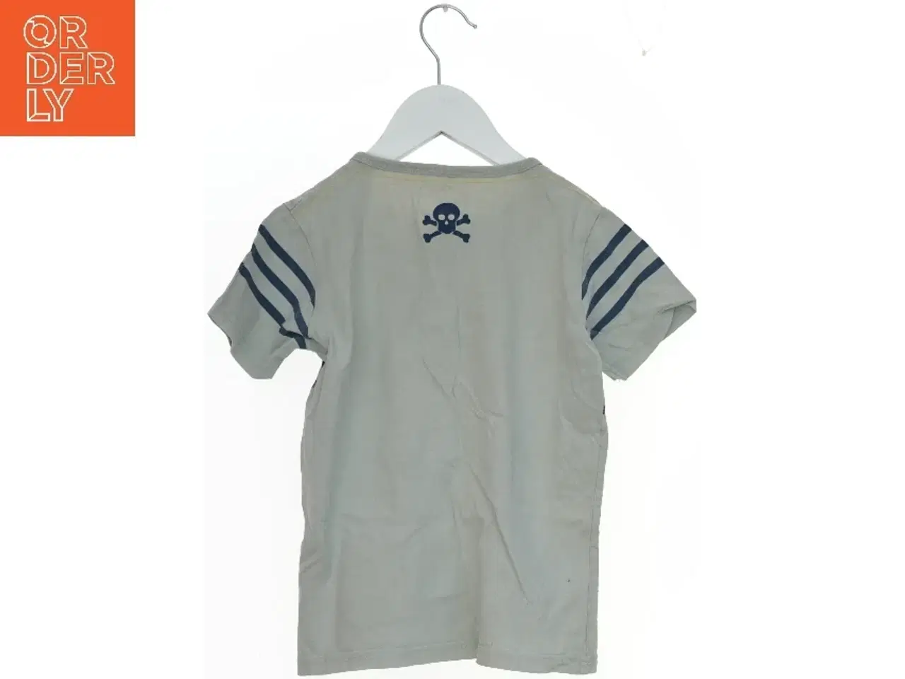 Billede 2 - T-shirt med striber og print fra Mads & Mette (str. 128)