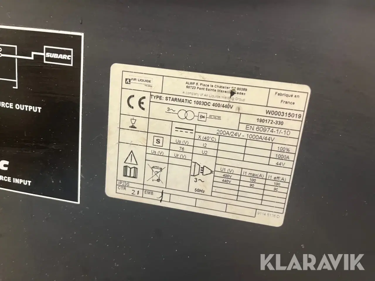 Billede 11 - Svejsetraktor Air Liquide Starmatic 1003 DC