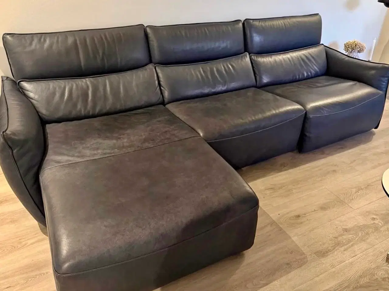 Billede 1 - Natuzzi Editions lædersofa med chaiselong