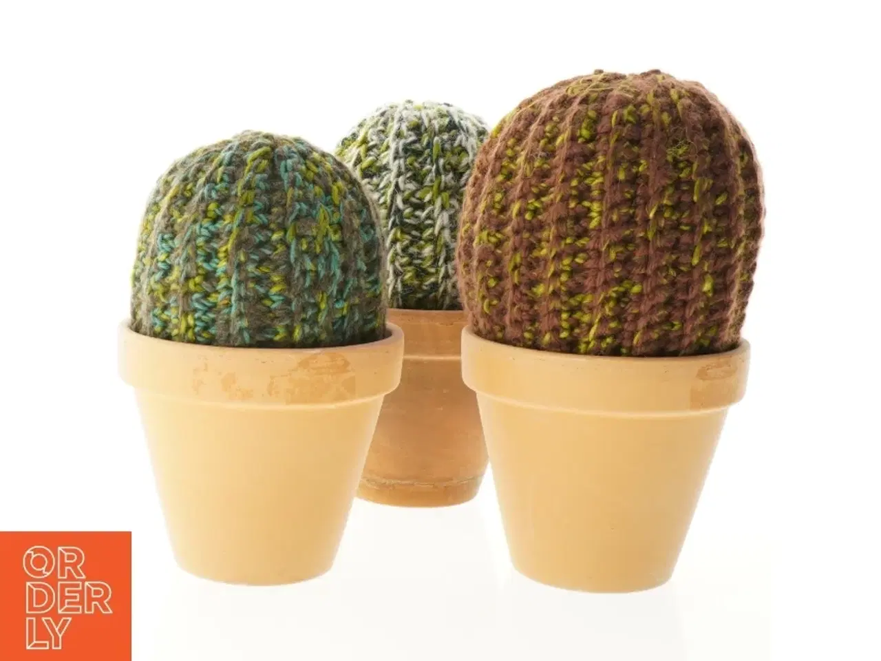 Billede 1 - Håndlavet kaktus planter (str. 19 x 10 cm og 18 x 10 cm og 16 x 10 cm)