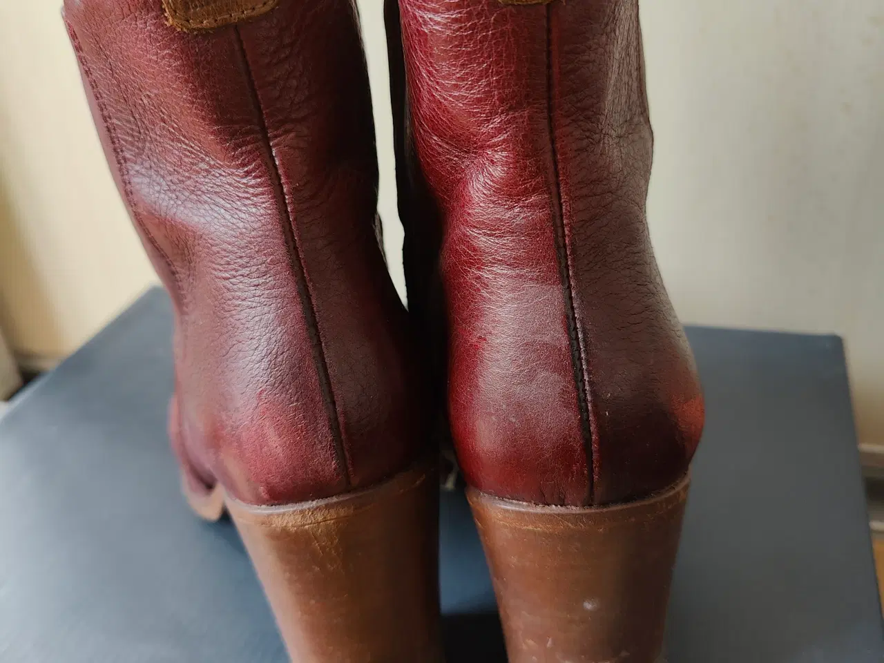 Billede 3 - Royal Republiq, røde højhælede læderstøvler